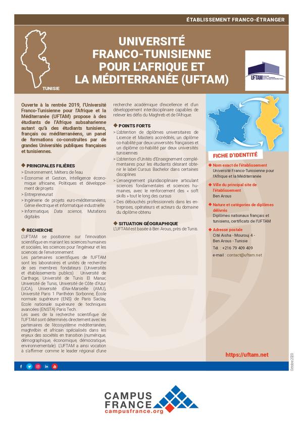fiche UFTAM 2020